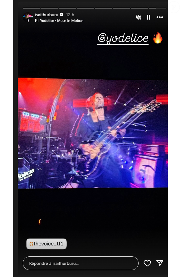Isabelle Ithurburu a publié une photo de son compagne Maxim Nucci (Yodelice) sur Instagram. Il était présent sur le plateau de "The Voice" pour la finale.