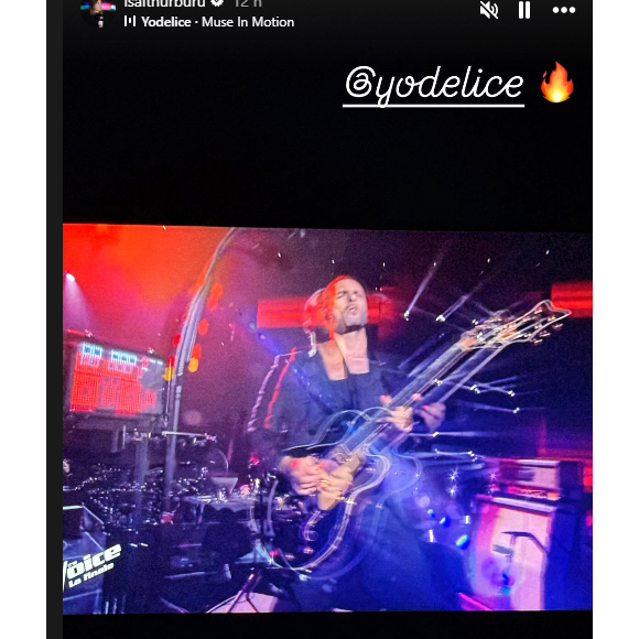 Isabelle Ithurburu a publié une photo de son compagne Maxim Nucci (Yodelice) sur Instagram. Il était présent sur le plateau de "The Voice" pour la finale.
