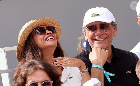 Sonia Diop et Pascal Elbé dans les tribunes lors des Internationaux de France de Tennis de Roland Garros, le 1er juin 2025.

Photo : Dominique Jacovides / Bestimage