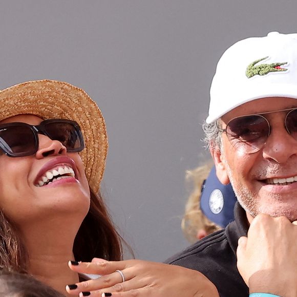 Sonia Diop et Pascal Elbé dans les tribunes lors des Internationaux de France de Tennis de Roland Garros, le 1er juin 2025.

Photo : Dominique Jacovides / Bestimage
