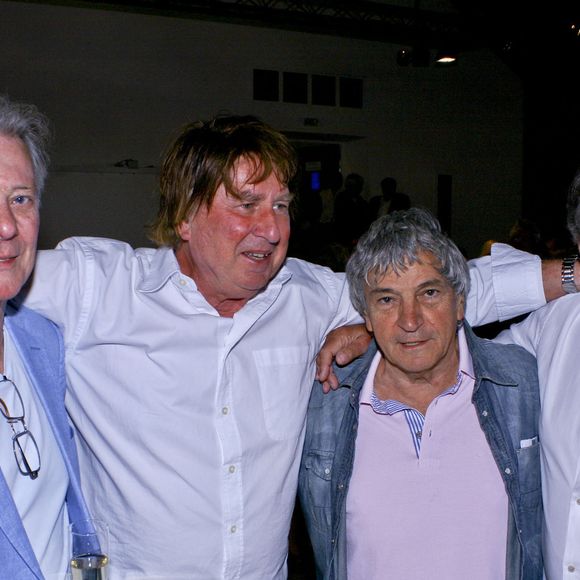 Archives - Herbert Léonard, Georges Chelon, Bernard Sauvat et Pascal Danel - Léo Marjane fête ses 100 ans, en compagnie de ses amis, à la salle des fêtes de Barbizon , le 31 août 2012.
