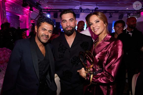 Exclusif - Kendji Girac et Jamel Debbouze, Mélissa Theuriau lors de la 11ème édition de la soirée Global Gift Gala à l'hôtel Four Seasons George V à Paris le 30 septembre 2023. © Cyril Moreau / Bestimage