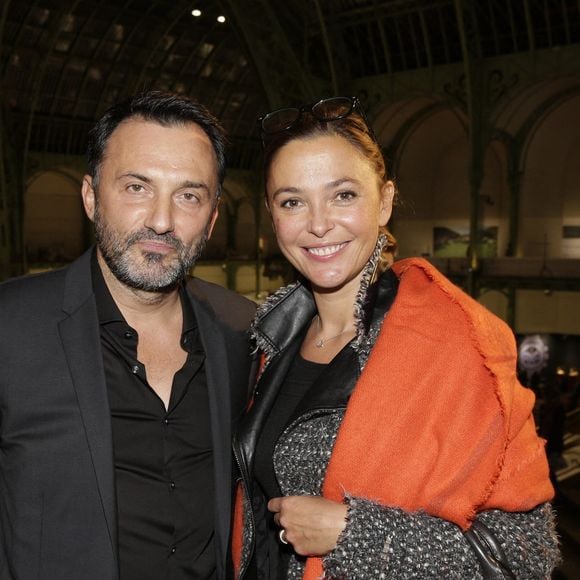 Frederic Lopez et Sandrine Quetier assistent à la soirée 'Orange' lors de la 42e édition de la Foire internationale d'art contemporain FIAC, au Grand Palais, à Paris, France, le 21 octobre 2015. Photo par Jerome Domine/ABACAPRESS.COM