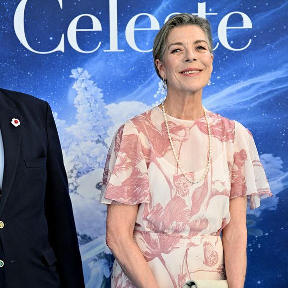 Le prince Albert II de Monaco, la princesse Caroline de Hanovre et Melanie De Massy guidés par la vice présidente du Garden Club Mme Cécilia Casiraghi ont inauguré le 57ème Concours International de Bouquets à Monaco, le 9 mai 2025.© Bruno Bebert/Bestimage