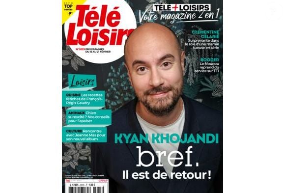 Kyan Khojandi en couverture de "Télé-Loisirs", 10 février 2025.