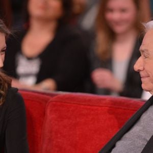 Michel Galabru et sa petite-fille Sophie Galabru lors de l'enregistrement de Vivement Dimanche le 27 février 2013 à Paris, France. Photo by Max Colin/ABACAPRESS.COM