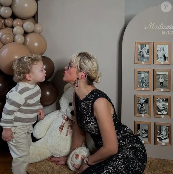 Aurore immortalisée sur Instagram avec son fils Achille (Capture d'écran).