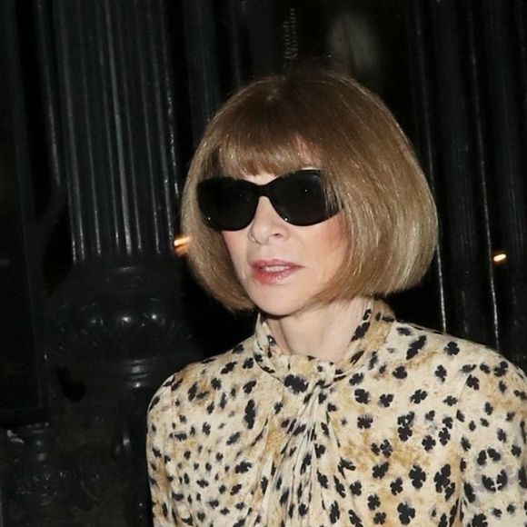 Anna Wintour au défilé de mode caritatif "Fashion For Relief" au British Museum à Londres. Le 14 septembre 2019 
Bestimage
