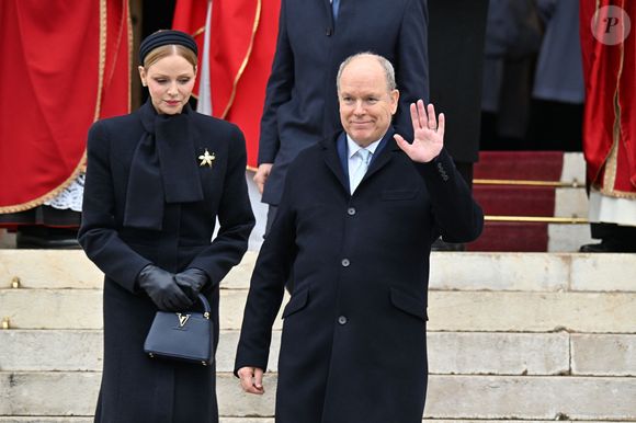 Le prince Albert II de Monaco et la princesse Charlène de Monaco ont assisté à la messe pontificale, dans le cadre des célébrations de la Sainte-Dévote à la cathédrale de Monaco, le 27 janvier 2026.
© Bruno Bebert / Bestimage