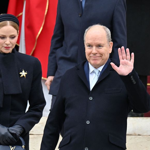 Le prince Albert II de Monaco et la princesse Charlène de Monaco ont assisté à la messe pontificale, dans le cadre des célébrations de la Sainte-Dévote à la cathédrale de Monaco, le 27 janvier 2026.
© Bruno Bebert / Bestimage