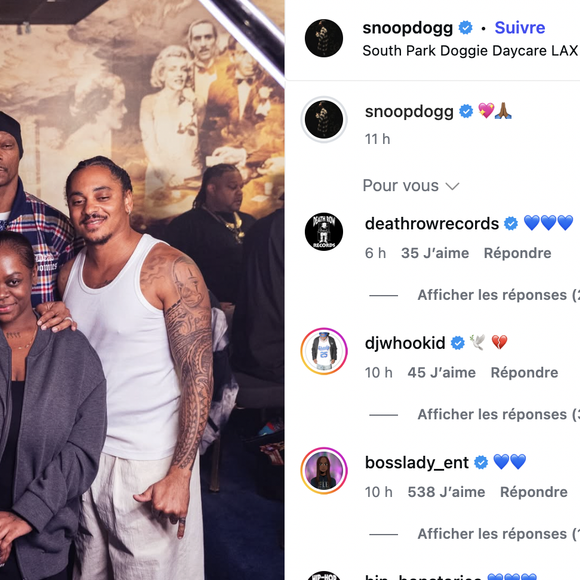 Snoop Dogg réagit à la mort de sa petite fille. Instagram