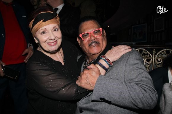 Fabienne Thibeault et son mari Christian Montagnac lors d'une soirée de Christian Lebon au restaurant Biz à Paris le 19 janvier 2026.

© Philippe Baldini / Bestimage