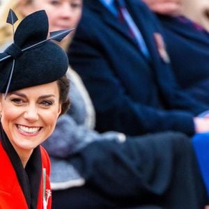 Le prince William de Galles et Kate Catherine Middleton, princesse de Galles, en visite au "1st Battalion Welsh Guards at Combermere Barracks "à Windsor, à l'occasion de la Saint-David. Le 1er mars 2023. © Backgrid USA / Bestimage