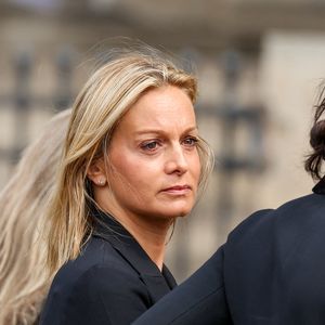 Audrey Crespo-Mara - Arrivées aux obsèques de Mathilde Favier en l'église Saint-Sulpice à Paris, le 31 aout 2026. © Dominique Jacovides-Cyril Moreau/Bestimage