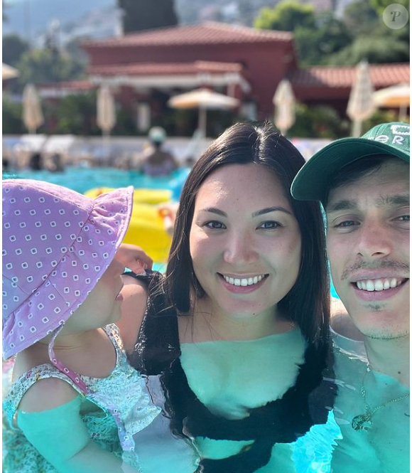 Louis, Marie Ducruet et leur fille Victoire, née en avril 2023