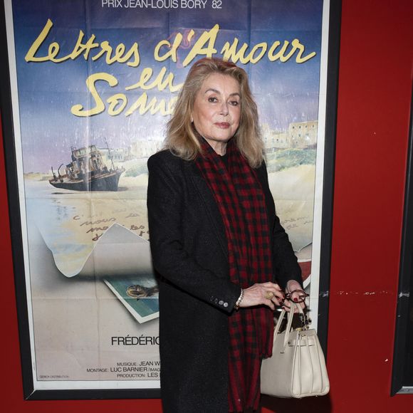 Exclusif - Catherine Deneuve - Soirée hommage pour le premier anniversaire de la mort de Frédéric Mitterrand en présence de Catherine Deneuve au cinéma du Panthéon à Paris le 24 mars 2025. © Cyril Moreau/Bestimage