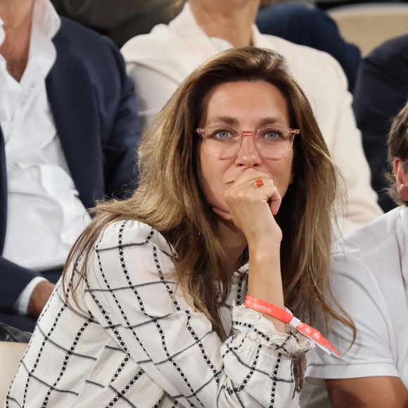 Anne-Claire Coudray en tribune (jour 13) lors des Internationaux de France de Tennis de Roland Garros 2022 à Paris, France, le 3 juin 2022. © Dominique Jacovides/Bestimage