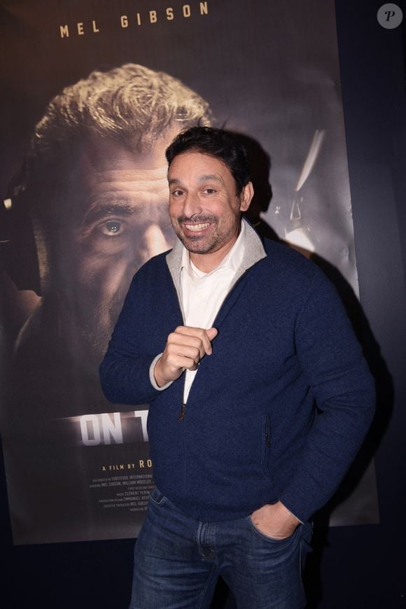 Bruno Salomone à la première du film "On the Line" dans la dernière salle de cinéma du quartier Saint-Germain-des-Prés le Silencio des Prés à Paris, France, le 12 janvier 2023. © Rachid Bellak/Bestimage