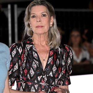 La princesse Caroline de Hanovre, sa fille Charlotte Casiraghi, son fils, né de son union avec Gad Elmaleh, Raphael, la princesse Alexandra de Hanovre, son fiancé Ben-Sylvester Strautmann, Melanie de Massy et Diane Fissore, la présidente du jumping et de la Fédération monégasque d’équitation, ont assisté à la 2eme journée du Jumping International de Monte-Carlo, le 4 juillet 2024. © Bruno Bebert/Bestimage