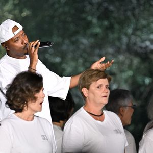 Soprano durant Corsu Mezu Mezu, le concert emmené par Patrick Fiori qui a eu lieu au stade Orange Vélodrome à Marseille, le 22 mai 2026, diffusé le 28 août sur France 3.. © Bruno Bebert/Bestimage