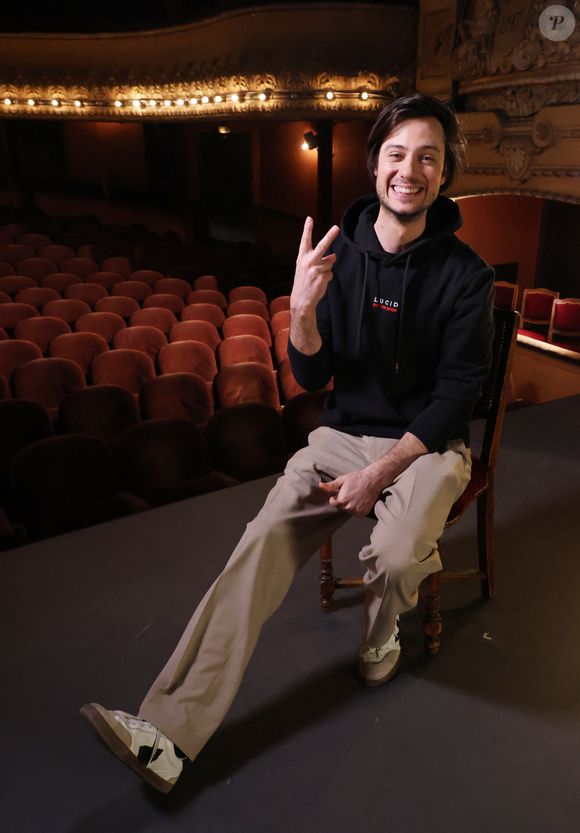 Exclusif - Felix Radu lors de l'enregistrement de l'émission "Olympiascope" au théâtre Antoine, présentée par B.Montiel et diffusée le 24 juillet 2025, à Paris, le 18 février 2025. 
© Denis Guignebourg / Bestimage