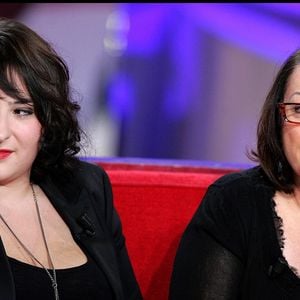 Josiane Balasko et sa fille Marilou Berry lors de l'enregistrement de l'émission "Vivement dimanche". Le 28 janvier 2009. © Guillaume Gaffiot/Bestimage