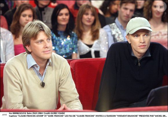 Marc et Claude François Jr dans Vivement dimanche. COADIC GUIREC / BESTIMAGE