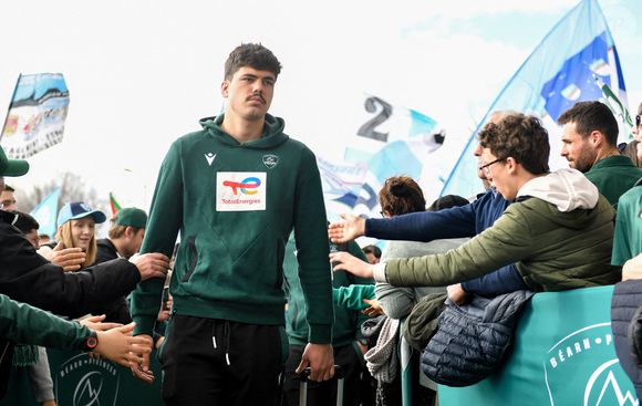Hugo Auradou de la section paloise pau lors du match de Top 14 entre Pau et Bayonne au Stade du Hameau le 9 mars 2024 à Pau, France. Photo Loic Cousin/Icon Sport/ABACAPRESS.COM