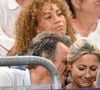 Anne-Sophie Lapix et son mari Arthur Sadoun dans les tribunes de la finale Hommes "France vs Pologne" de volley-ball lors des Jeux Olympiques Paris 2024. Le 10 août 2024
© P.Perusseau-D.Jacovides / Bestimage