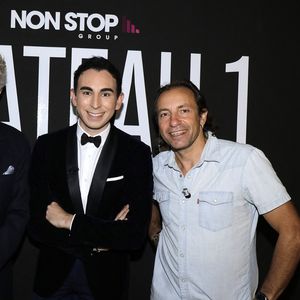 Exclusif - Nelson Monfort, Jordan De Luxe et Philippe Candeloro sur le tournage de l'émission "L'Instant De Luxe" pour la chaîne Non Stop People. Le 24 septembre 2020
© Cédric Perrin / Bestimage