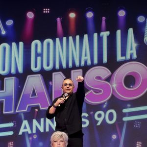 Exclusif - Laurence Boccolini, lors de l'enregistrement de l'émission "On Connait La Chanson Années 90", présentée par L.Boccolini et diffusée le 19 mai 2026 sur W9, à Paris, France, le 8 avril 2026. © Jack Tribeca/Bestimage