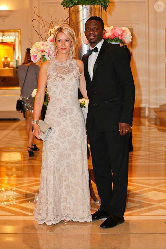 Exclusif - Louis Saha et sa compagne - People au Carlton - 68 ème Festival du film de Cannes le 13 mai 2015. Philippe Doignon / Bestimage