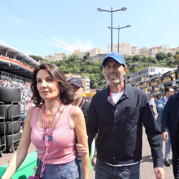 Zinedine et Veronique Zidane  - Les célébrités dans les paddocks la veille du Grand Prix de Formule 1 (F1) de Monaco le 24 mai 2025. © Jean-François Ottonello / Nice Matin / Bestimage