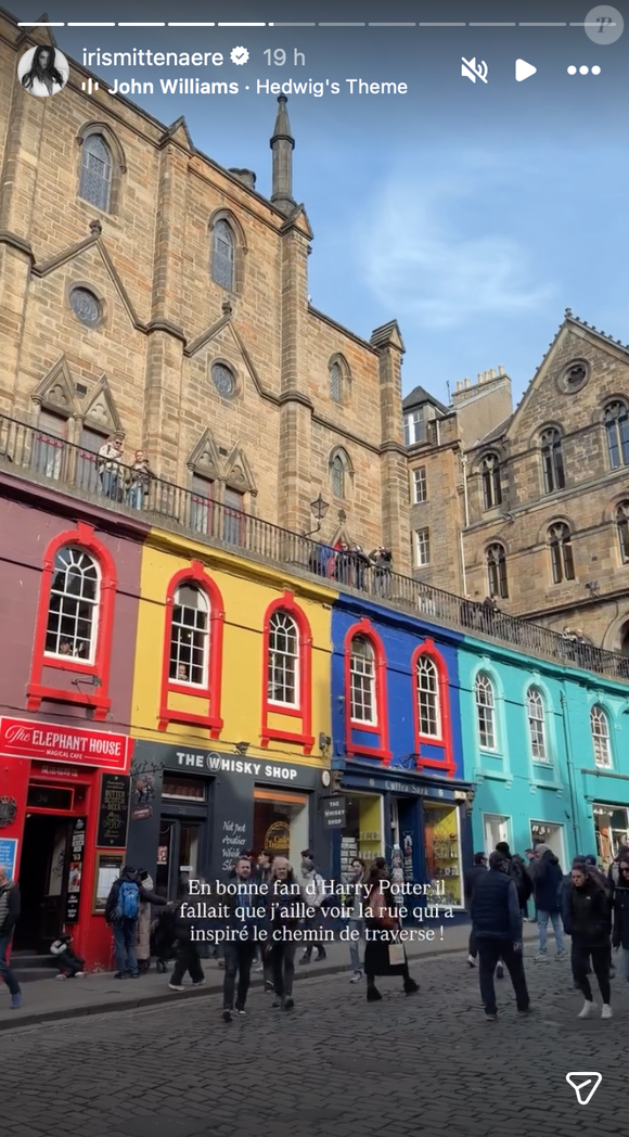 Iris Mittenaere s’est aussi rendue dans une rue qui aurait inspiré le chemin de traverse de Harry Potter.

Capture Instagram - Iris Mittenaere