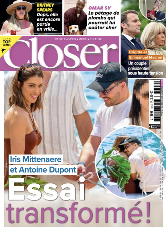 Couverture du nouveau magazine "Closer" paru le 30 mai 2025