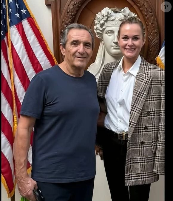 Serge Varsano et Laeticia Hallyday au lycée américain de Los Angeles @Facebook