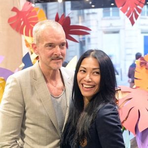 Anggun et son mari Christian Kretschmar lors de la présentation de la collection capsule "Byblos by Pinel et Pinel" à la boutique Pinel & Pinel (5 Bd Malesherbes, 75008 Paris), à Paris, France, le 13 juin 2024. © Rachid Bellak/Bestimage