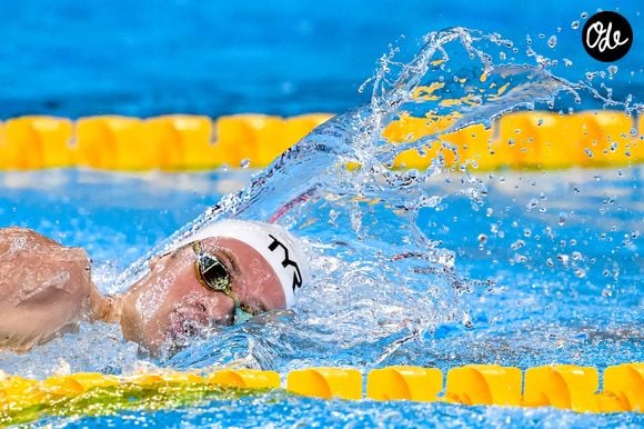 Léon Marchand dans l'épreuve du 400m Individuel lors des 22ème Championnats du Monde de Natation à Singapour. Inside/Psnewz/Bestimage