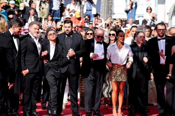 Montée des marches lors du 77ème Festival International du Film de Cannes, au Palais des Festivals à Cannes. Le 22 mai 2024.

© Jacovides-Moreau / Bestimage