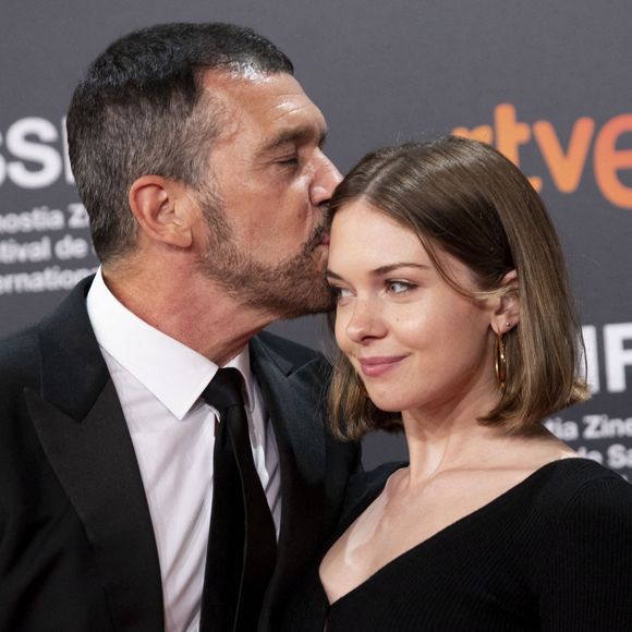 Antonio Banderas et sa fille Stella - Photocall de la cérémonie d'ouverture du 69e Festival international du film de San Sebastian. Photo par Bestimage
