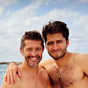 Bixente Lizarazu avec son fils Tximista à Saint-Jean-de-Luz.