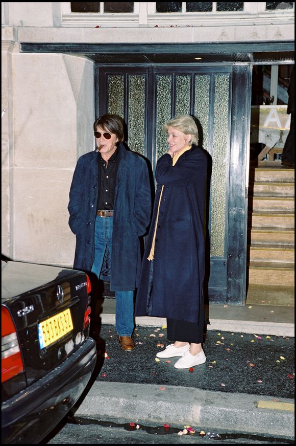 Archives - Jacques Dutronc et Françoise Hardy lors du mariage de Michel Sardou et Anne Perrier en 1999. (AGENCE / BESTIMAGE).