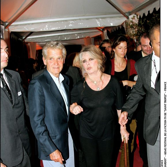 Bernard d'Ormale et Brigitte Bardot au 6e festival de la fiction TV de Saint-Tropez.

AGENCE / BESTIMAGE