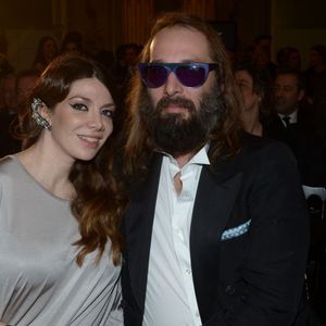 Sébastien Tellier et son épouse Amandine de la Richardière ont officialisé un heureux événement lors de la soirée des GQ Awards, au Musée d'Orsay, le 16 janvier 2013. © Rachid Bellak