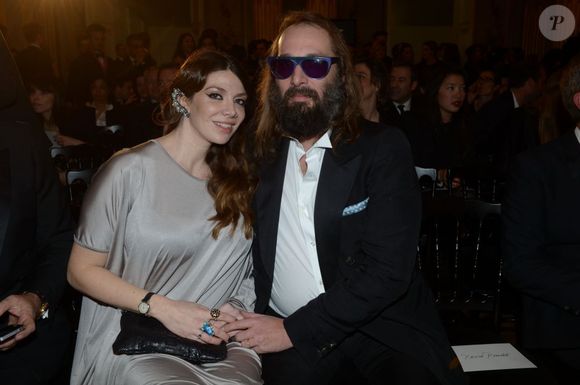 Sébastien Tellier et son épouse Amandine de la Richardière ont officialisé un heureux événement lors de la soirée des GQ Awards, au Musée d'Orsay, le 16 janvier 2013. © Rachid Bellak