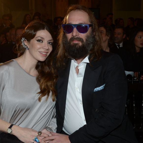 Sébastien Tellier et son épouse Amandine de la Richardière ont officialisé un heureux événement lors de la soirée des GQ Awards, au Musée d'Orsay, le 16 janvier 2013. © Rachid Bellak