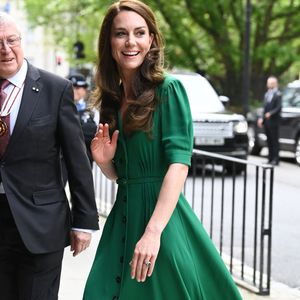 Catherine (Kate) Middleton, princesse de Galles, arrive pour une visite au Centre Anna Freud, un centre de recherche, de formation et de traitement sur la santé mentale des enfants à Londres, Royaume Uni, le 18 mai 2023. Crédit photo : AGENCE / BESTIMAGE