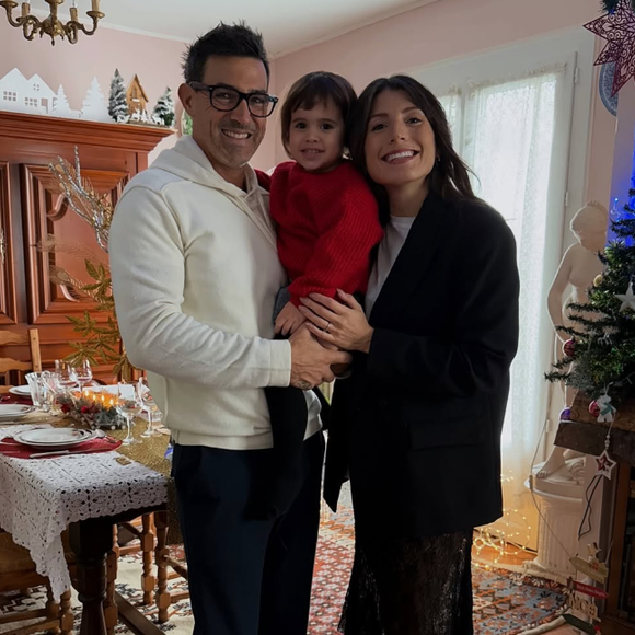 Jean-Pascal Lacoste et Delphine Tellier avec leur file Ainhoa, le 26 décembre 2024