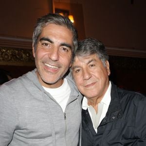Exclusif - Ary Abittan et son père Albert Abittan - Célébrités assistent au spectacle "Authentique" de Ary Abittan à la Cigale à Paris les 18, 19, 22 et 23 février 2025. © Coadic Guirec/Bestimage