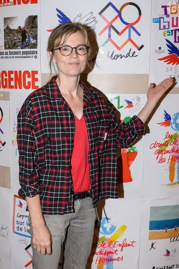 Isabelle Carre assiste à la conférence de presse lors du lancement de la campagne Pauvreté Précarité au siège du Secours Populaire français à Paris le 7 septembre 2022, France. Photo by Laurent Zabulon/ABACAPRESS.COM